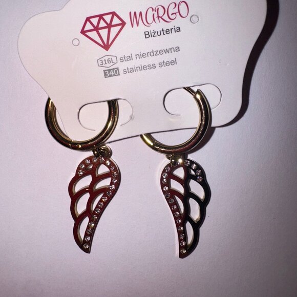 Margo women earrings -stainless steel - WINGS - Picture 2 of 2